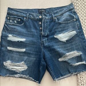 Lucky Brand Women's Distressed Blue Denim Shorts
